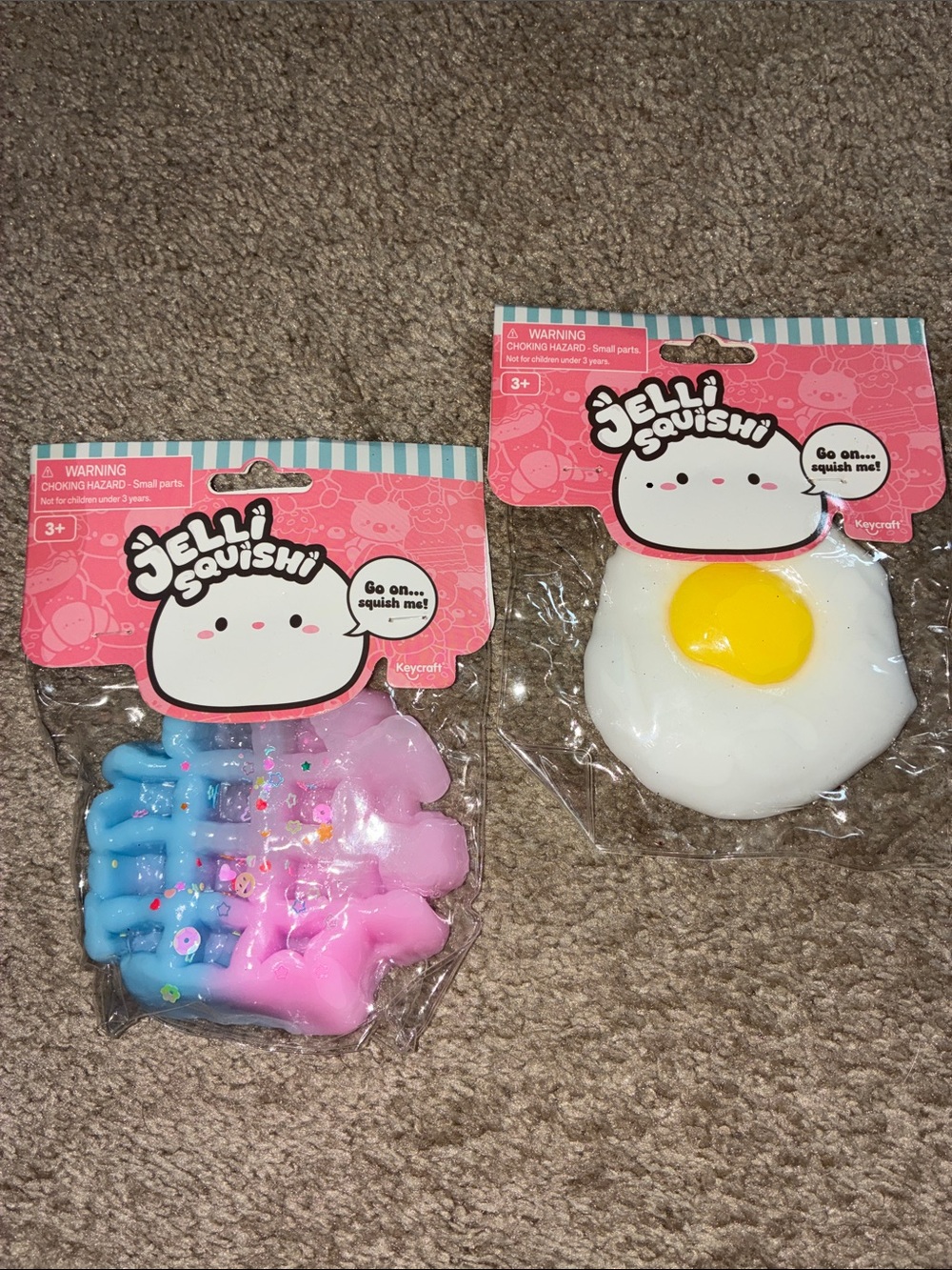 Jelli Squishi Waffle & Egg- set of 2